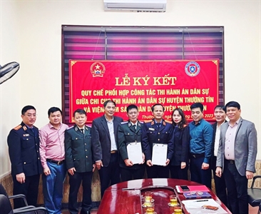 Lễ ký kết quy chế phối hợp trong công tác Thi hành án dân sự, hành chính...